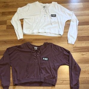 A pair of sweatshirts from PINK